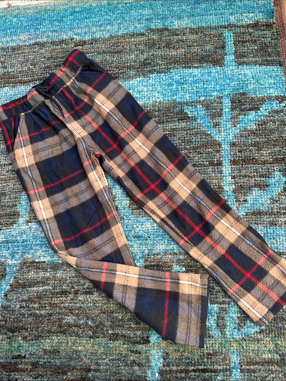 Appaman boy’s Plaid fleece dress Pants - Navy & Tan